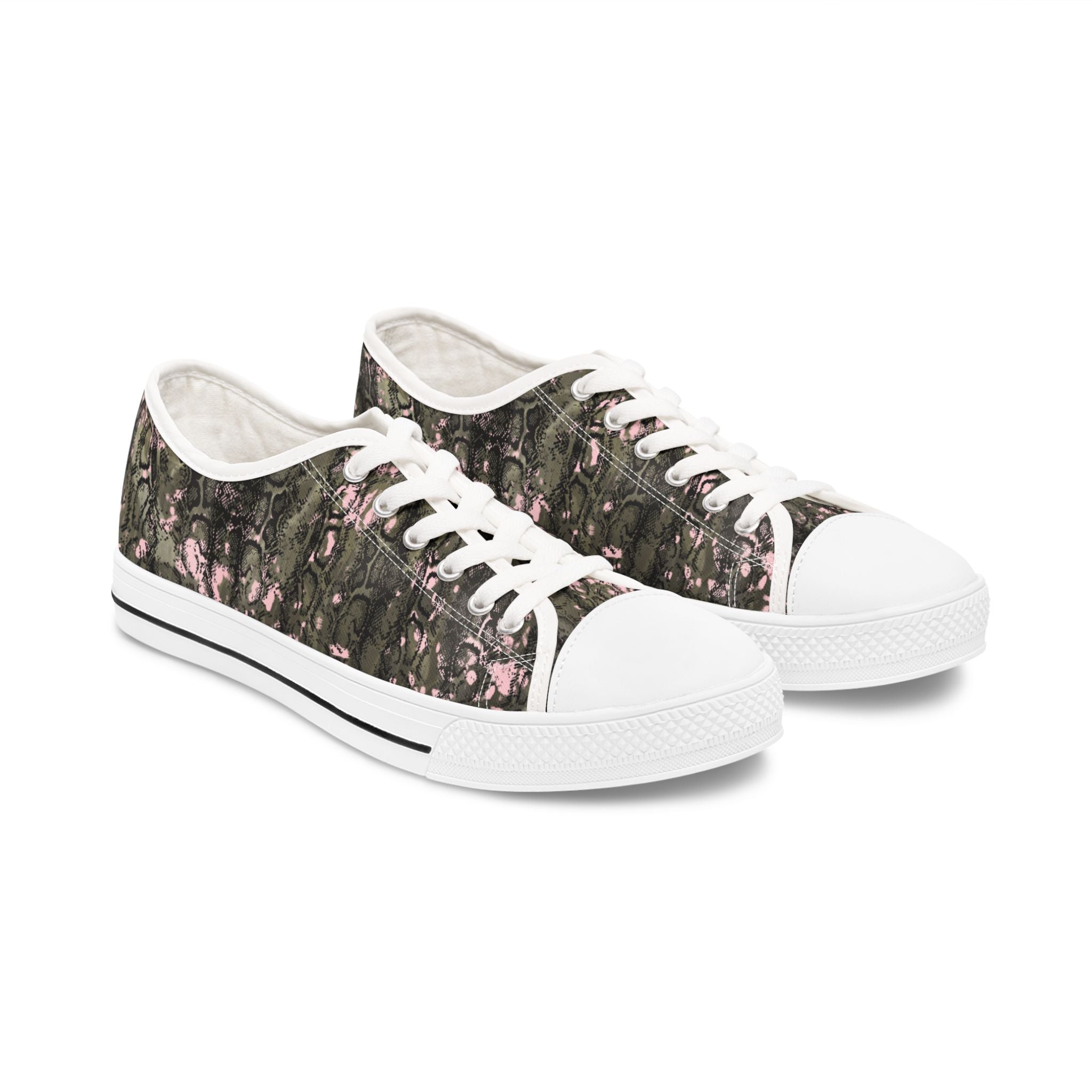Stylish Floral Low Top Sneakers for Women - Trendy Casual Footwear